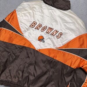 Vintage Cleveland Browns Jacket Mens XL Brown NFL‎ Football Pro Player 90s